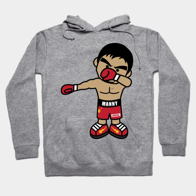 Dabbing Cartoon Manny Pacquiao By AiReal Apparel Hoodie by airealapparel